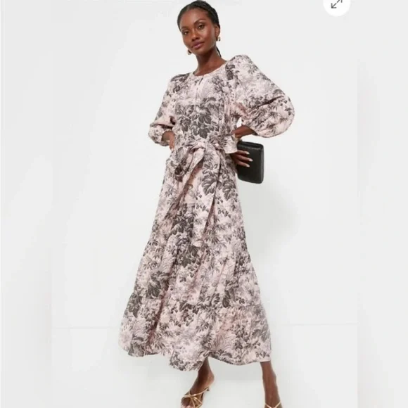 Tuckernuck Lilac Pink Pressed Powder Toile Lyles Dress - Picture 9 of 10